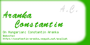 aranka constantin business card